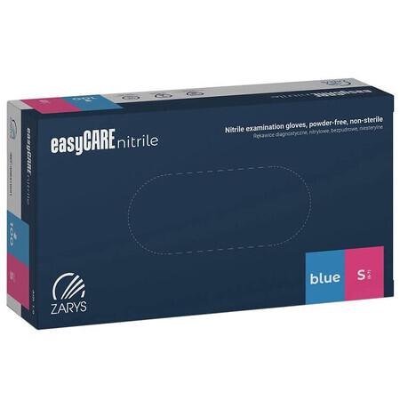 EasyCare Nitrile, nitrile gloves, nitrile, sterile, powder-free, size S, 100 pieces