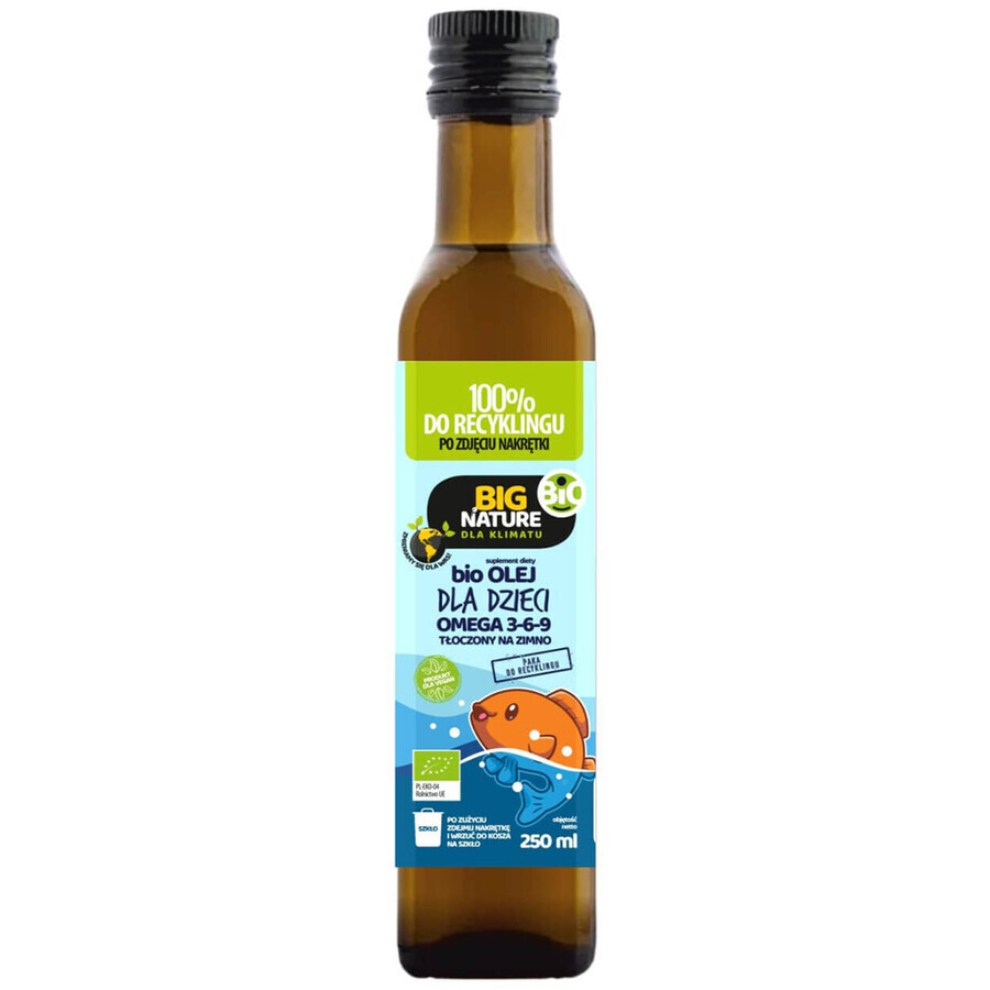 Big Nature Bio Baby Babyöl Omega 3-6-9, kaltgepresst, 250 ml