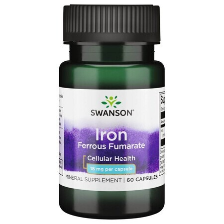 Swanson Iron Fumarate, iron fumarate, 60 capsules