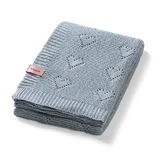 BabyOno Natural Bamboo, knitted blanket, bamboo, blue, 75 cm x 100 cm
