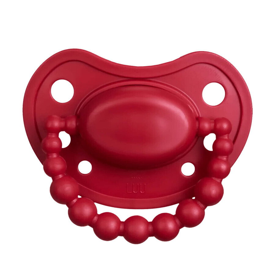 Set Luu Kids, ciuccio, posizionamento, silicone, verde santo e rosso babbo natale, 3-6 mesi, 2 pezzi