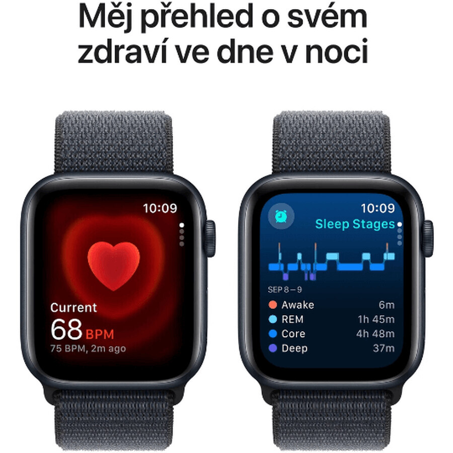 Apple Watch SE GPS GPS 40mm Midnight Aluminium Gehäuse mit Sport Ink Schleife