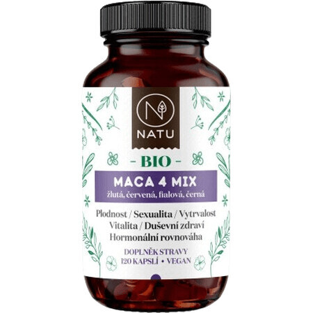 Natu Bio Maca 4 Mix 120 Kapseln