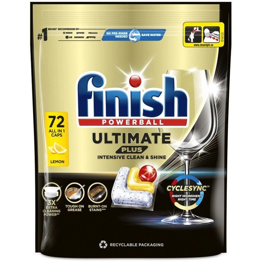 Finish Ultimate plus Zitrone 72 Stück