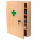 Armadietto dei medicinali in legno sospeso con grande ascia
