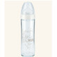 Biberon din sticla cu tetina din silicon New Classic, 0-6 luni, 240 ml, Nuk