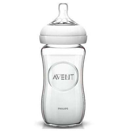 Biberon din sticla Natural, 240 ml, SCF673/17, Philips Avent