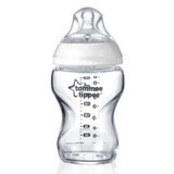 Closer to Nature Glasflasche mit Silikonsauger, +0 Monate, 250 ml, Tommee Tippee