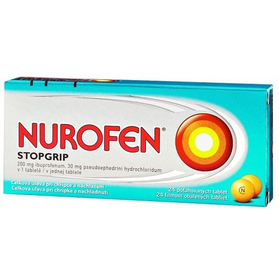 Nurofen StopGrip comprimate filmate 200mg, 24 comprimate