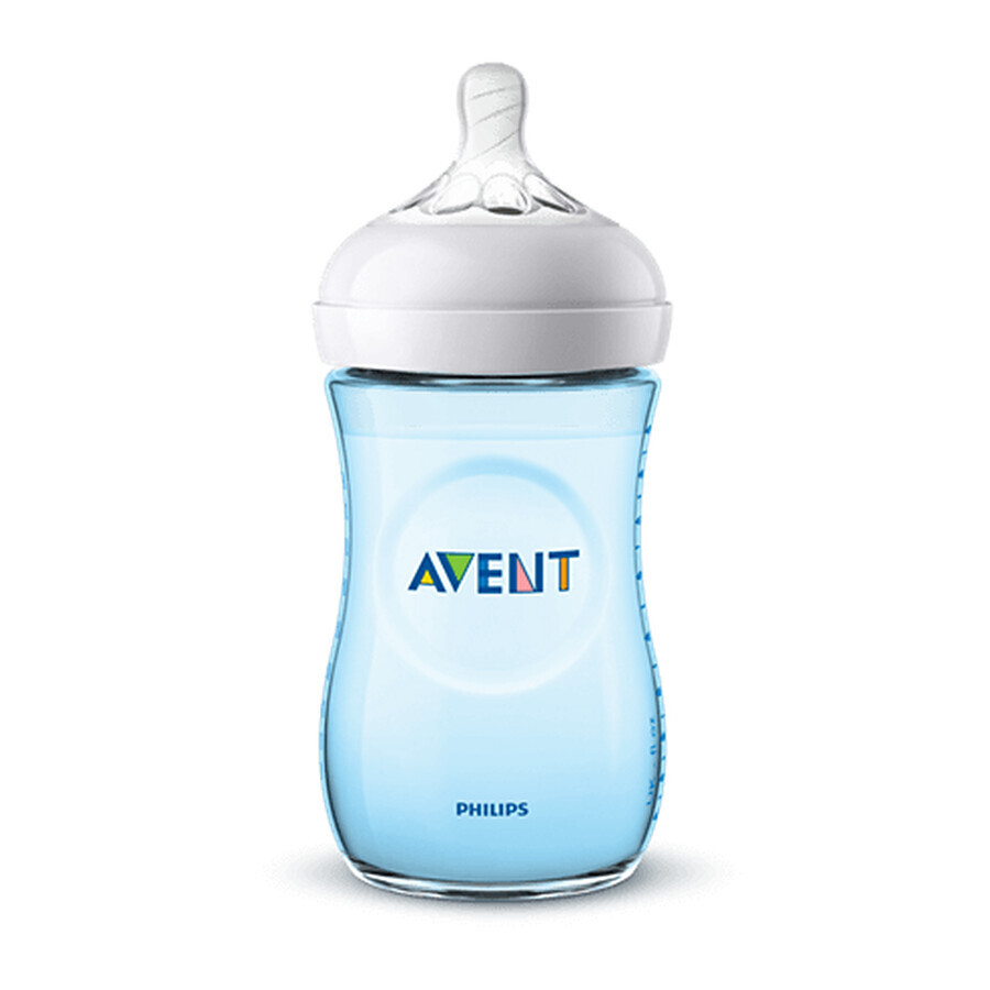 Biberon Natural Bleu, +1 luna, 260 ml, SCF035/17, Philips Avent