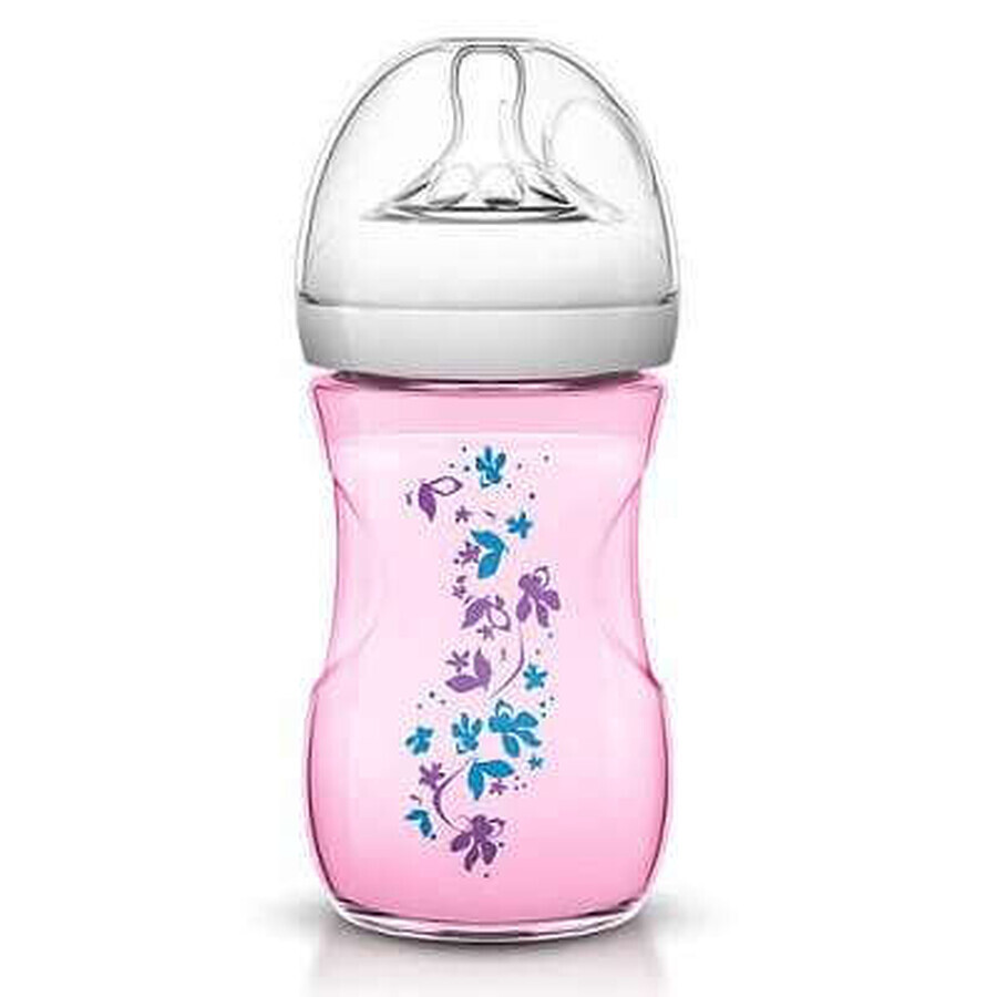 Biberon Natural design fetite, 260ml, +1una, SCF620/17, Philips Avent