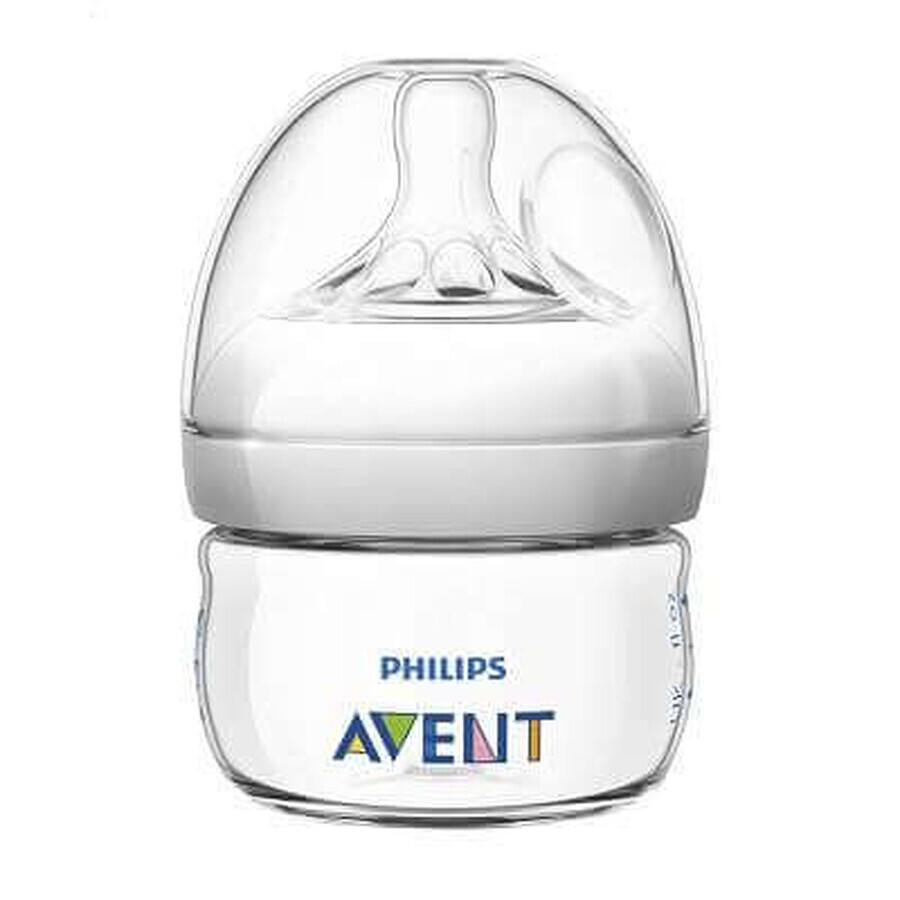 Biberon Natural pentru nou născuți, +0 luni, 60 ml, SCF699/17, Philips Avent