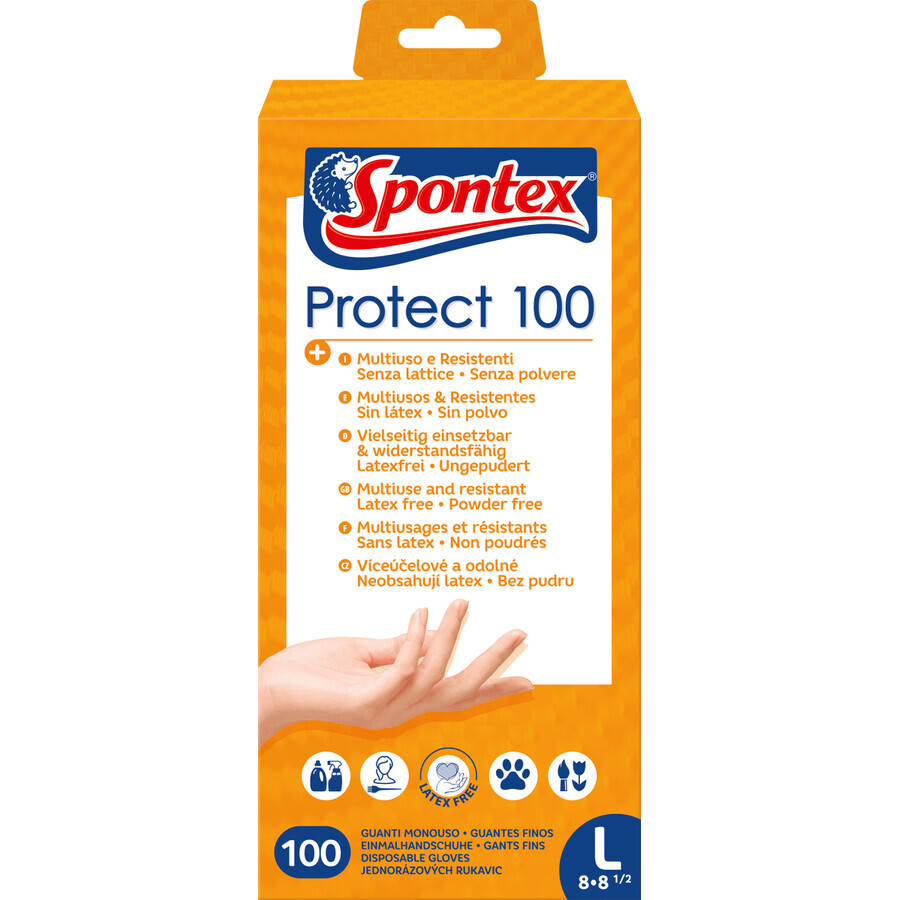 Spontex disposable gloves Protect L 100 pcs