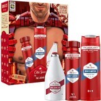 Old Spice Ironman pour hommes : set comprenant un déodorant en spray, un gel douche et un après-rasage Whitewater au parfum frais.