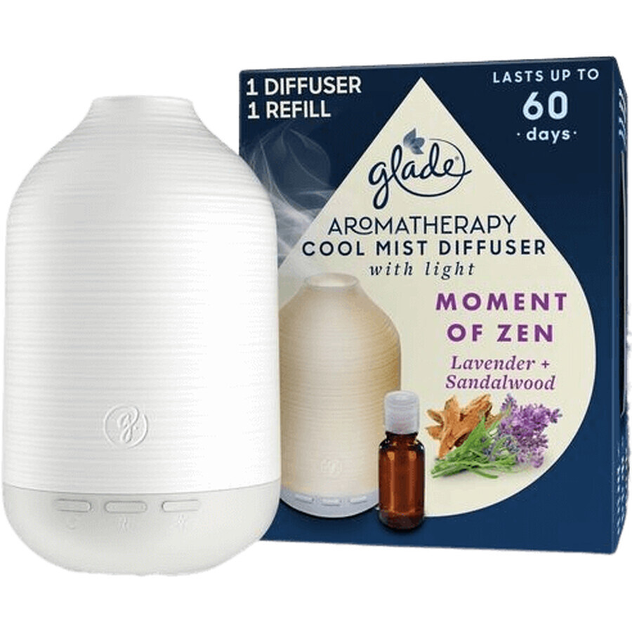 Glade Aromatherapie-Diffusor und Cool Mist Moment of Zen Nachfüllpackung