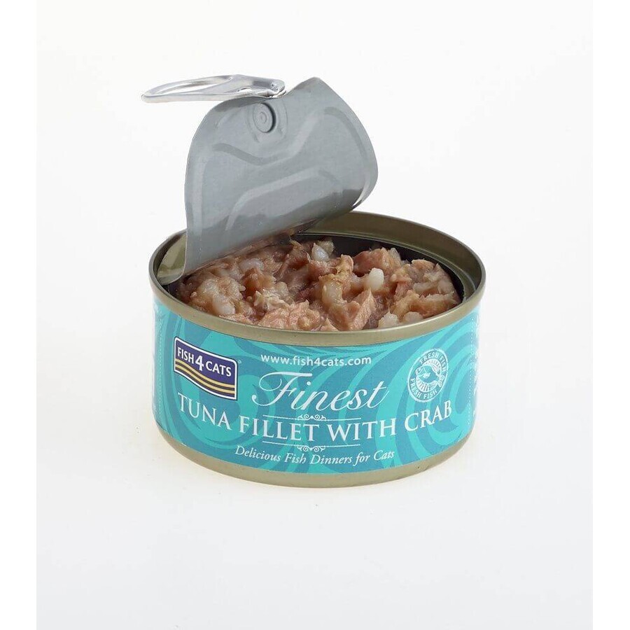 Fish4Cats Katzendosenfutter Feinster Thunfisch mit Krabben 70 g