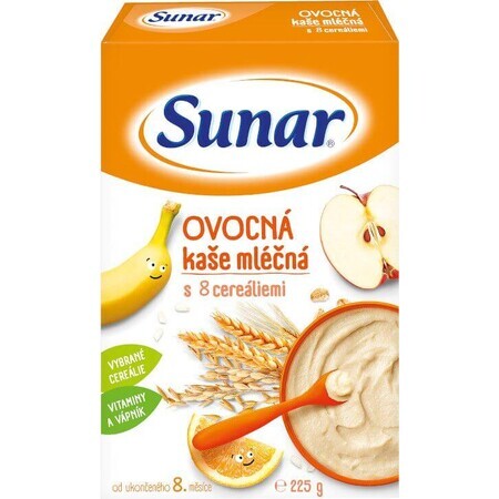 Sunar Fruchtbrei mit 8 Getreidesorten 225 g