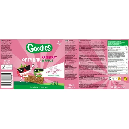 Goodies Haferriegel mit Himbeeren und Apfel 6 x 23 g