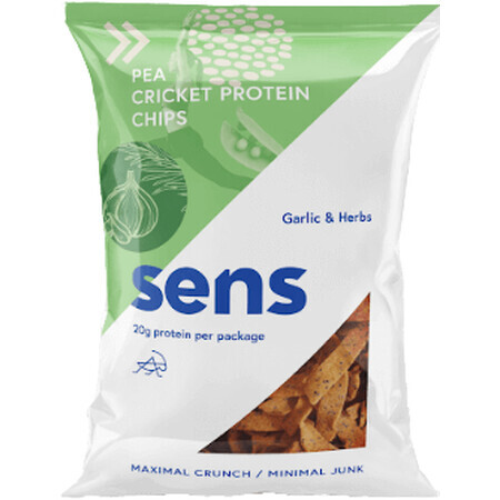 Sens Cricket Protein Erbsenchips - Knoblauch und Kräuter 80 g