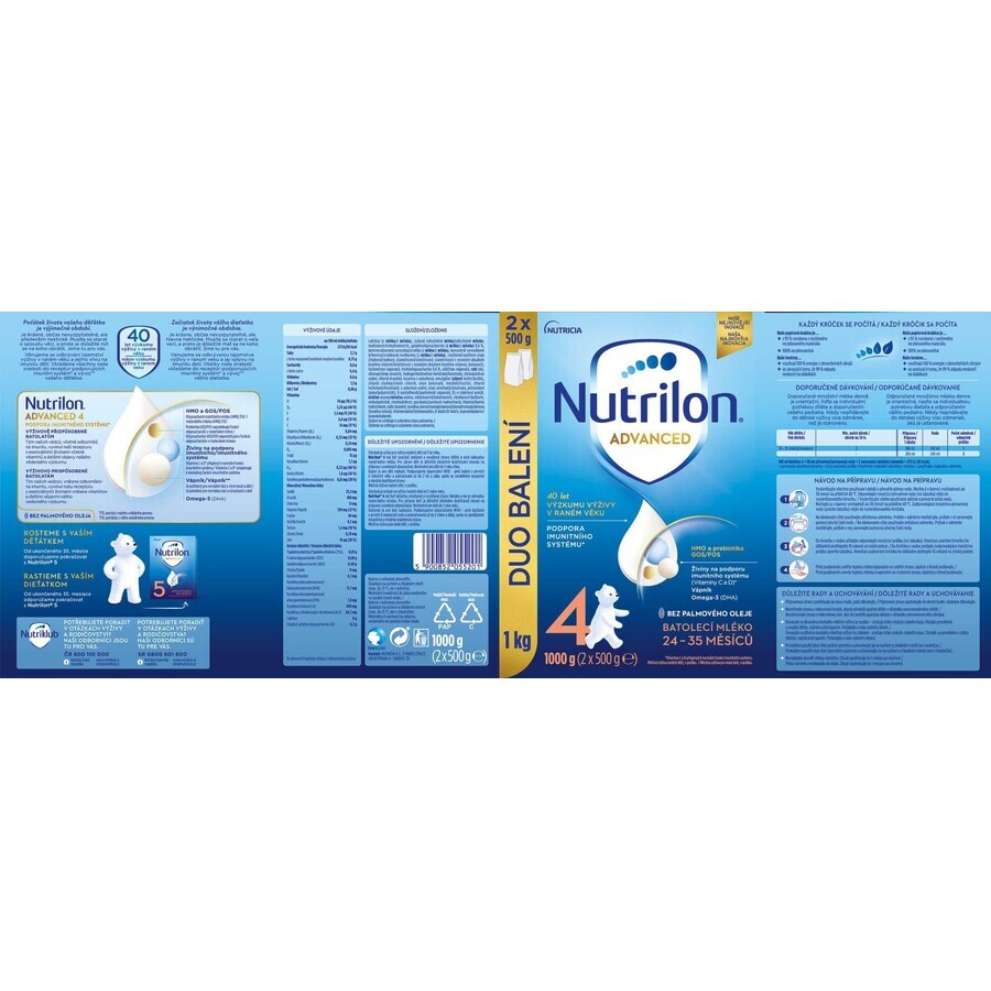 Nutrilon 4 lait en poudre pour nourrissons 6 x 1000 g