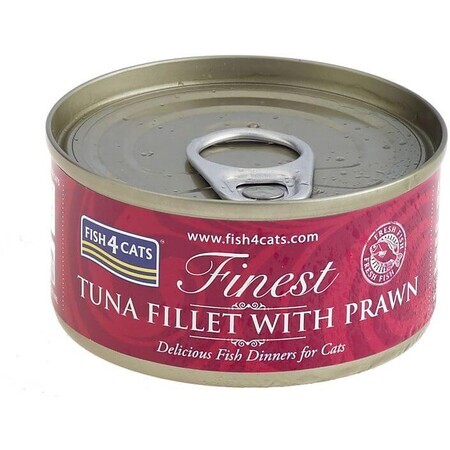 Fish4Cats Comida en lata para gatos Finest Tuna with Prawns 70 g