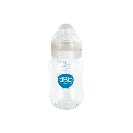 Biberon tritan alb transparent, 250 ml, 0-4 luni, 129605, dBb Remond