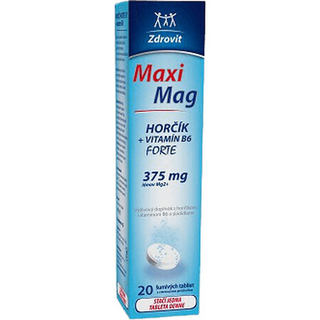 Zdrovit MaxiMag Strong Magnesium + Vitamin B6 20 Brausetabletten