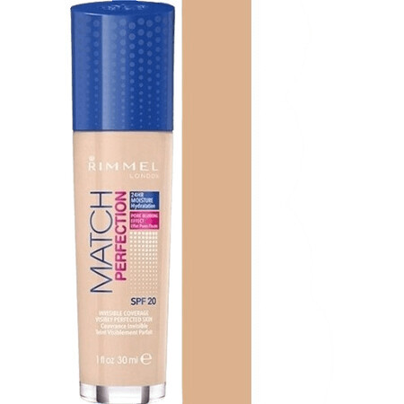 Rimmel London Match Perfection Foundation SPF20 Make-up 200 Soft Beige 30ml