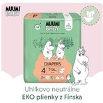 Muumi Baby 4 Maxi 7-14 kg, maandverpakking biologische luiers, 138 stuks