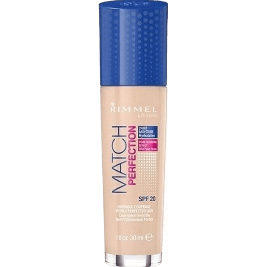 Rimmel London Match Perfection Foundation SPF20 Makeup 100 Elfenbein 30 ml