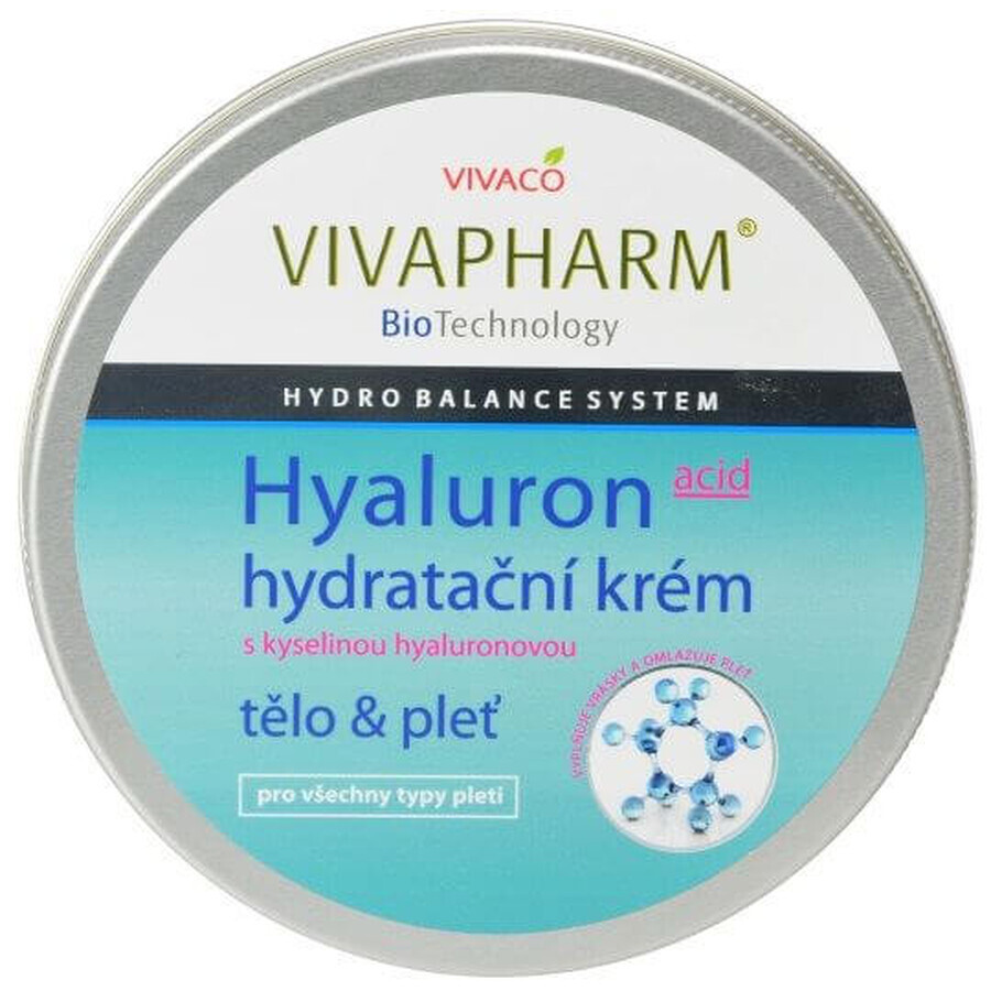 Vivapharm Feuchtigkeitsspendende Haut- und Körpercreme mit Hyaluronsäure 200 ml