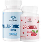 Aporosa Hyaluronsäure + Biotin 60 Stück + Cranberry kraftvoll 30 Tabletten