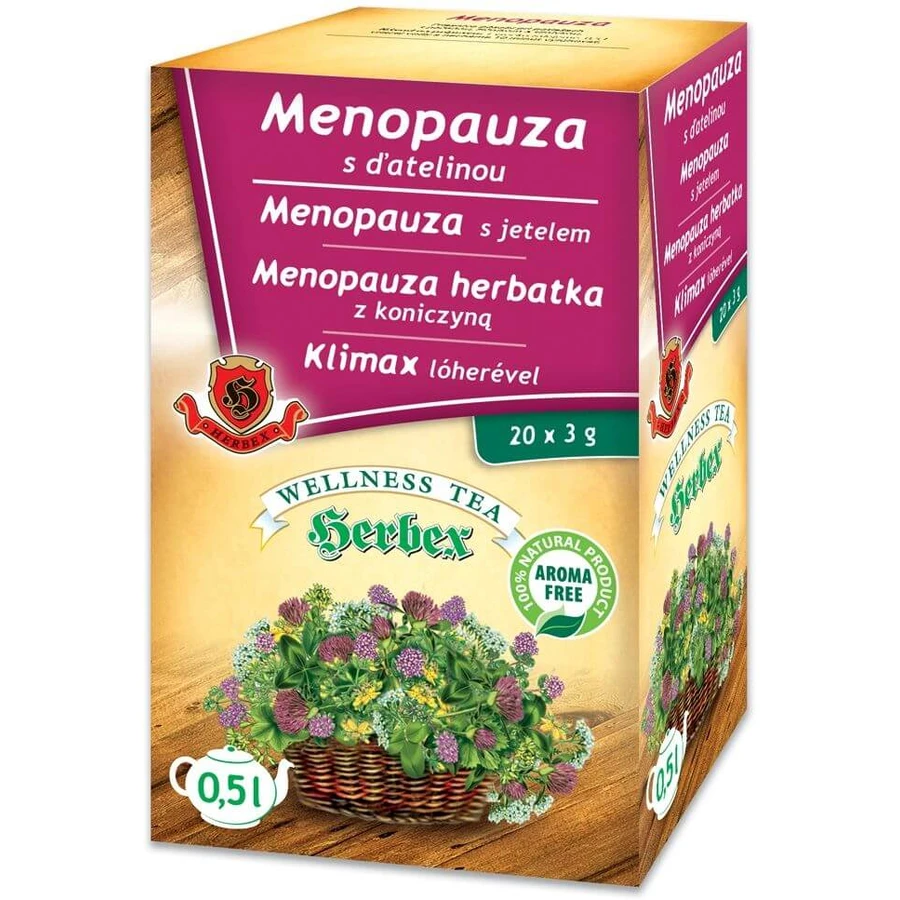 Herbex MENOPAUSE mezcla de hierbas con trébol 20 x 3 g