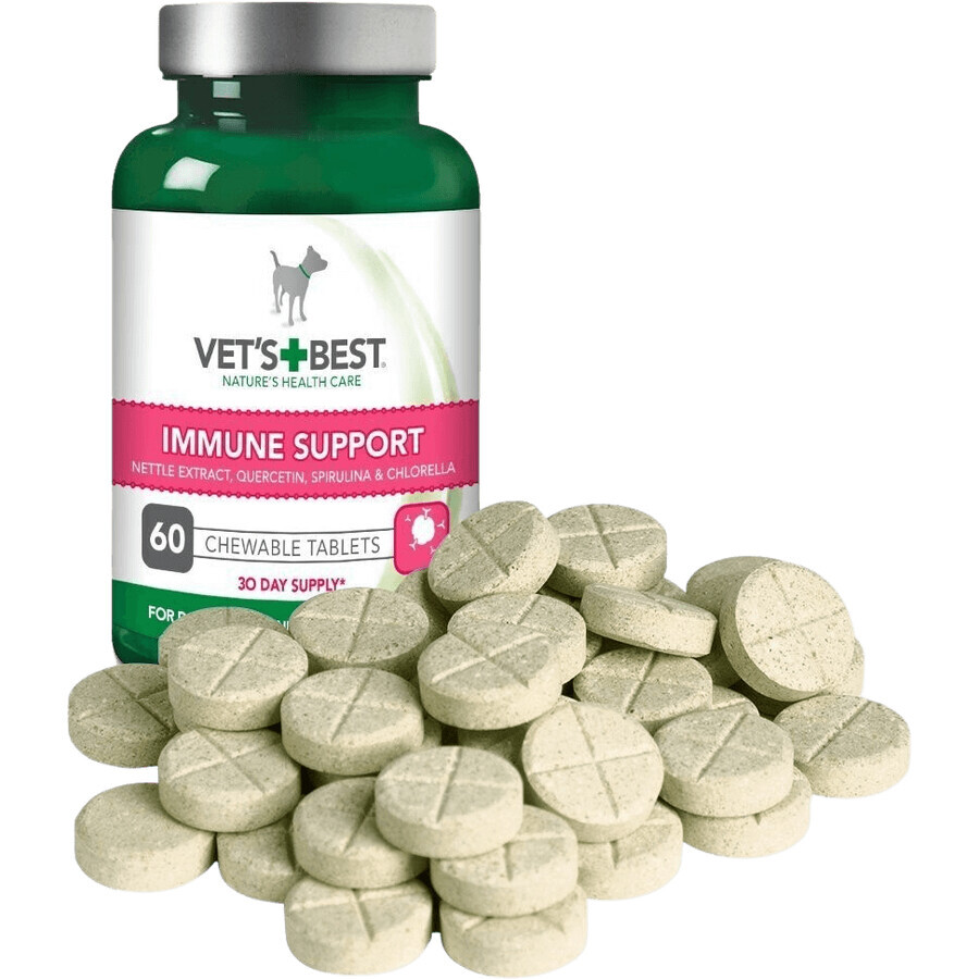 Vet's best Kautabletten Immunität Kautabletten für Hunde 60 Tabletten