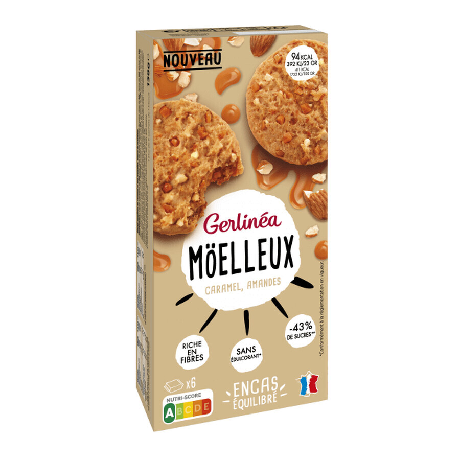 Biscuiti cu caramel si migdale Moelleux, 138 g, Gerlinea