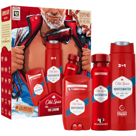 Old Spice Alpinist für Männer: Set mit Sprühdeodorant, festem Deodorant und Whitewater Duschgel mit frischem Duft