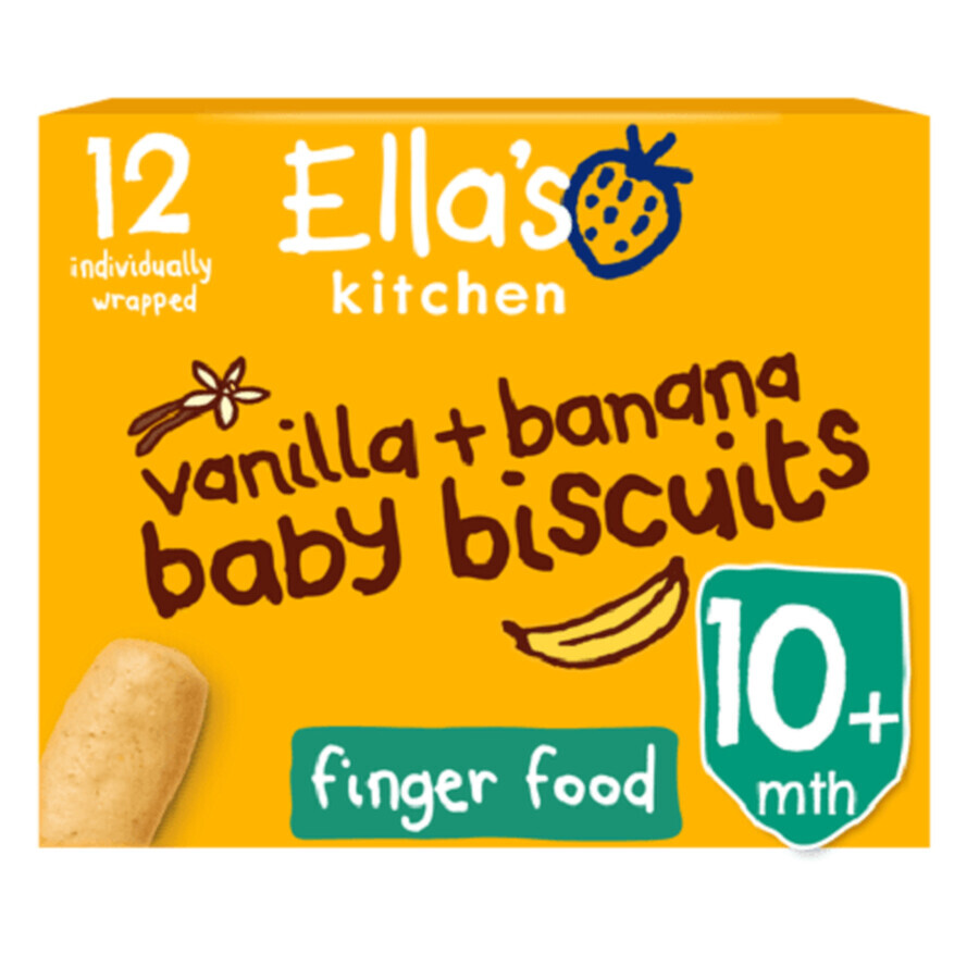 Biscuiți Bio cu vanilie și banane, 108g, Ella s Kitchen