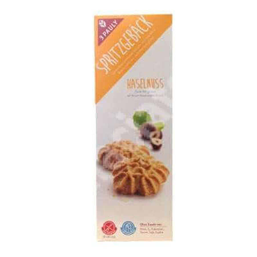 Biscuiți cu alune de pădure fără gluten, 3 Pauly, 100 gr, Haus Rabenhorst