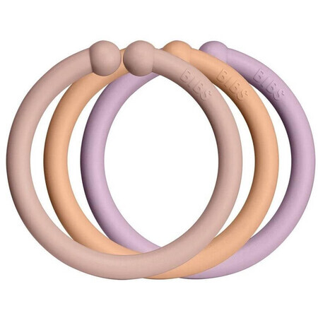 BIBS Loops Ringe, Blush/ Pfirsich/ Dusky Lilac 12 Stück