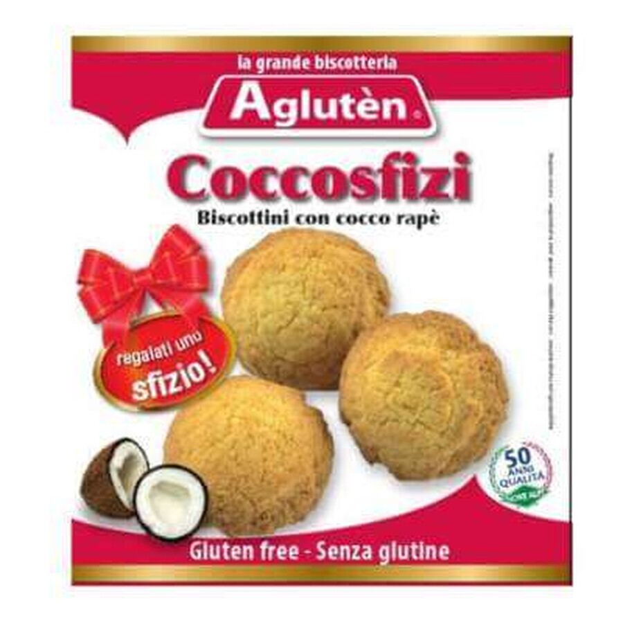 Biscuiți cu aromă de cocos, fără gluten, Coccosfizi, 100g, Agluten