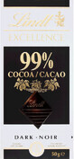 Lindt Excellence 99% hei&#223;e Schokolade 50 g