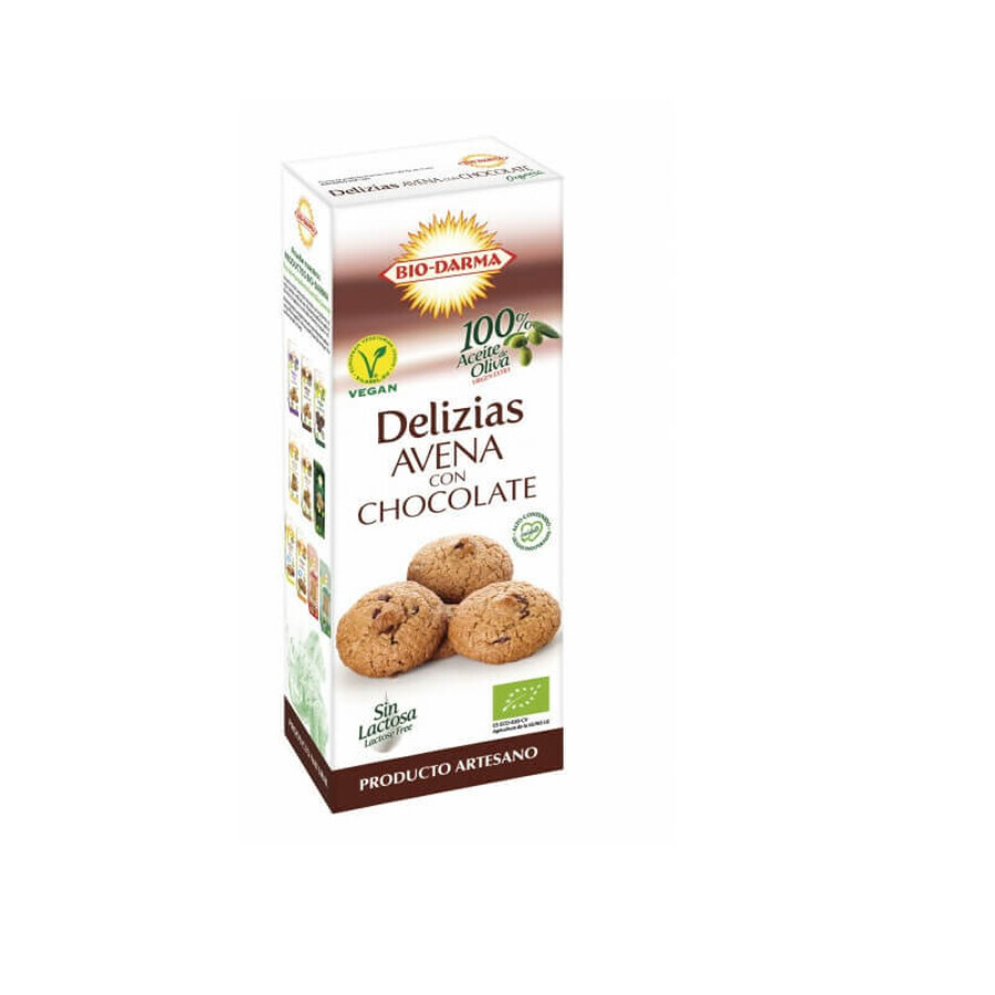 Biscuiți din ovăz cu ciocolată Eco, Delizias 125 gr, Bio Darma