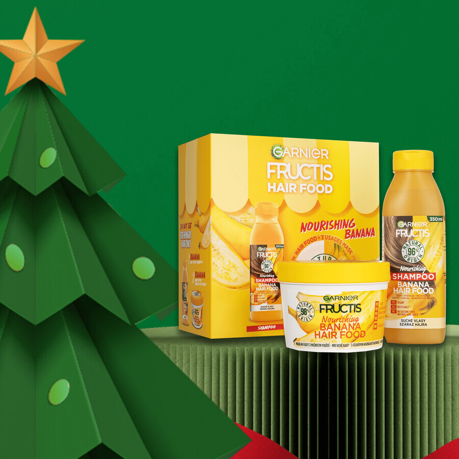 Garnier Fructis Hair Food Banana Geschenkset - Shampoo + Maske