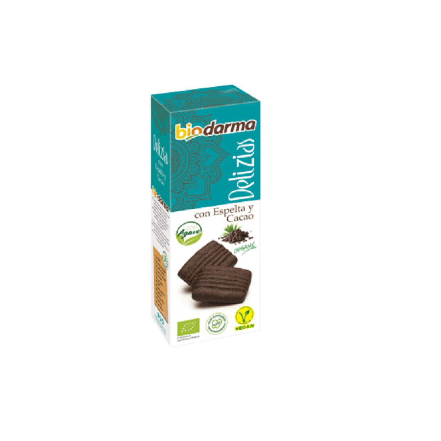 Biscuiți din Spelta cu Cacao, 135 gr, Delizia, Bio Darma