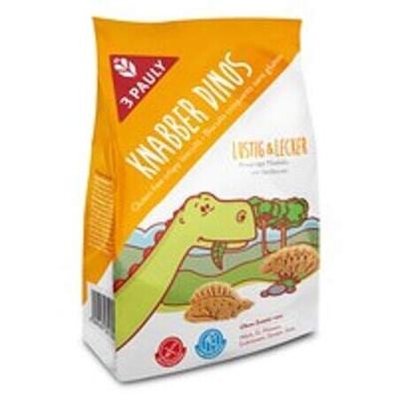 Biscuiți Dino fără gluten, 100g, 3 Paully, Haus Rabenhorst