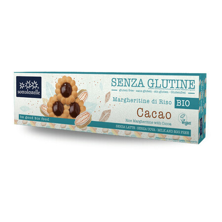 Biscuiți Eco Vegani fără gluten cu cacao, 100 gr, ST00133, Sottolestelle