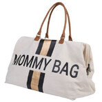 Childhome Wickeltasche Mummy Bag Mummy Bag Off weiß/schwarz gold