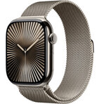 Apple Watch Series 10 GPS + Cellular 46mm Natural Titanium Gehäuse mit Natural Milanese Loop - M/L