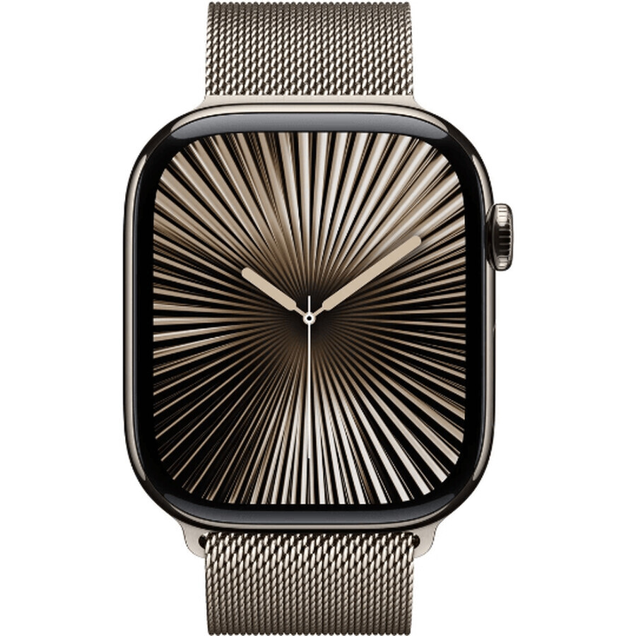 Apple Watch Series 10 GPS + Cellular 46mm Natural Titanium Gehäuse mit Natural Milanese Loop - M/L