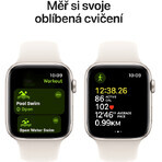 Apple Watch SE GPS 40mm Starlight 40mm Aluminiumgehäuse mit Starlight Sportband - M/L